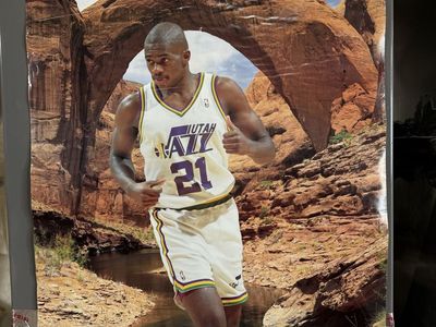 David Benoit Utah Jazz Bball Vintage Sports poster