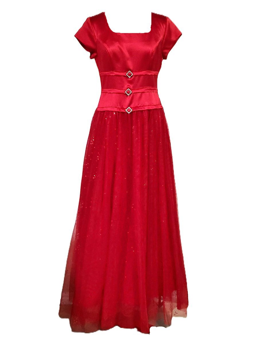 “Jody of California” Women’s Ruby Satin Formal Gown – Size 9/10 – NEW