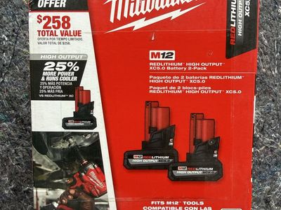 M12 High output 5.0 battery (2 pack)