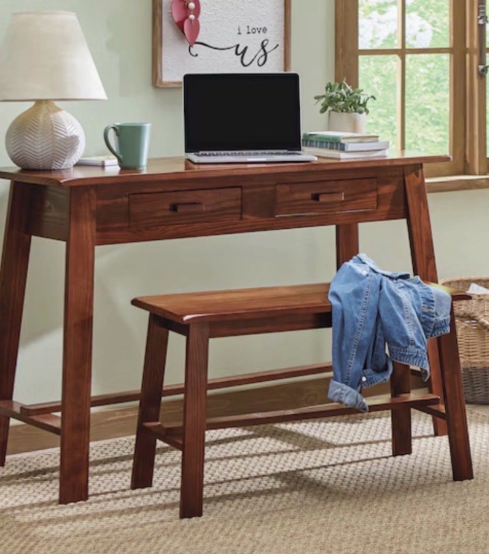 Rustic Desk and Bench