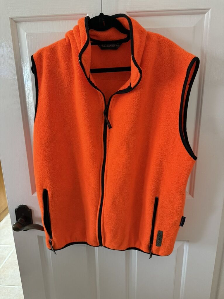 Men’s bright orange vest black diamond brand XXL