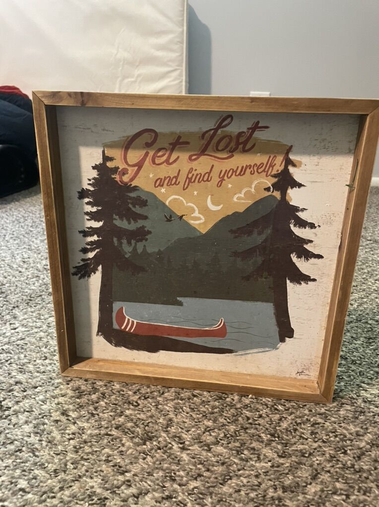 Cabin House Decor Hanging Picture 11.8x11.8