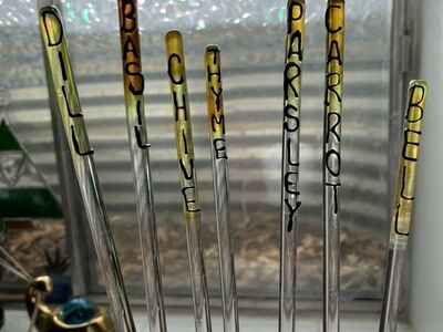 7 Rainbow Plant Marker Herb/Vegetable