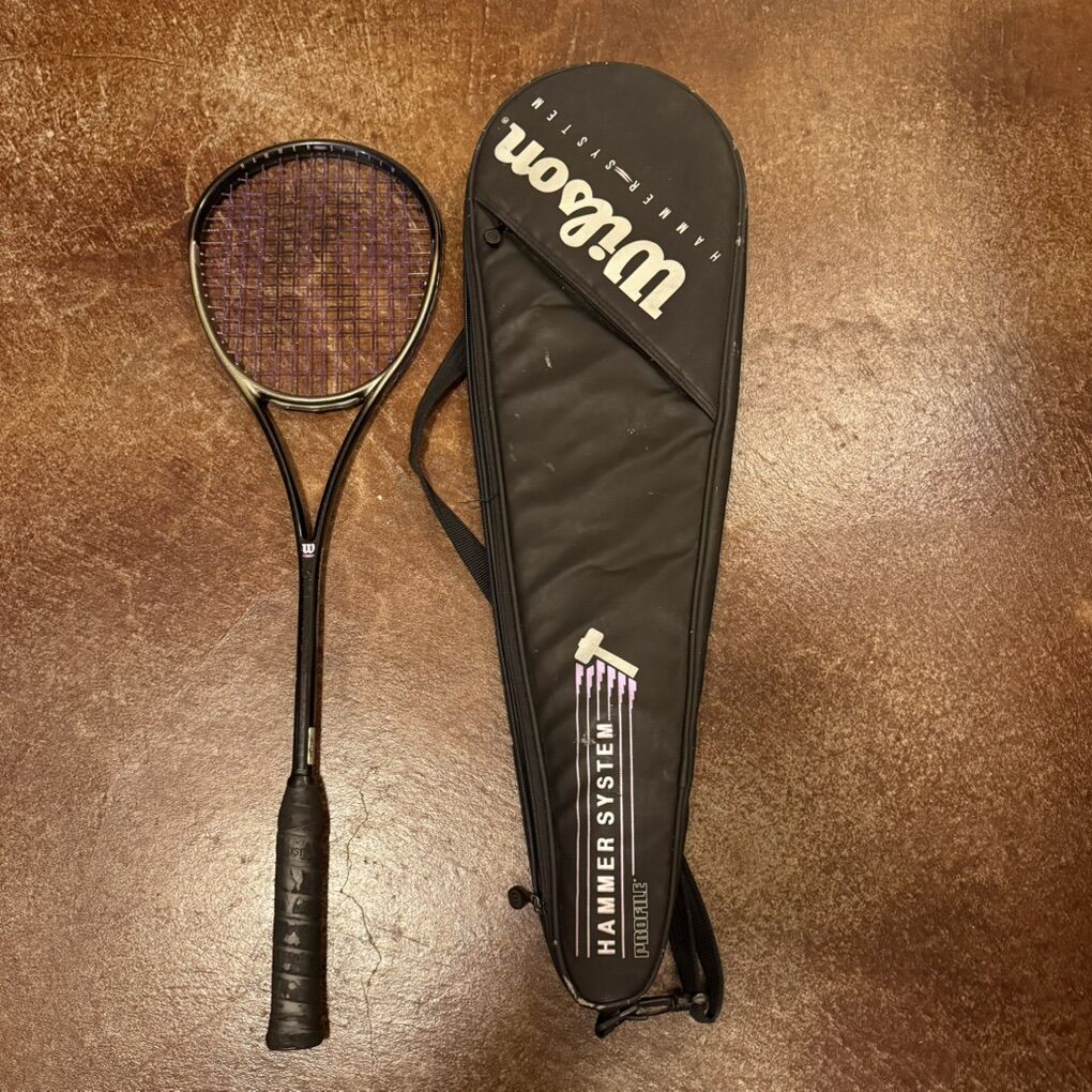 Original Wilson Profile Dual Taper Beam Squash Racket Racquet Vintage w Case