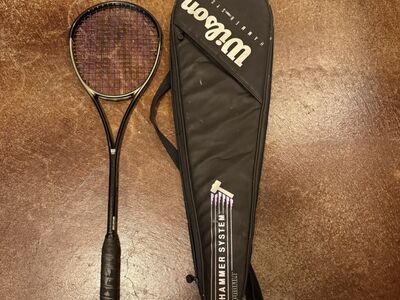 Original Wilson Profile Dual Taper Beam Squash Racket Racquet Vintage w Case