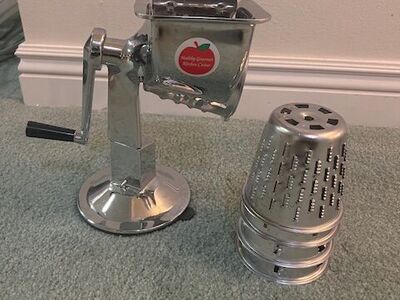 Healthy Gourmet Kitchen Cutter, Deluxe Rotary Grater, heavy duty, 6 grating cones
