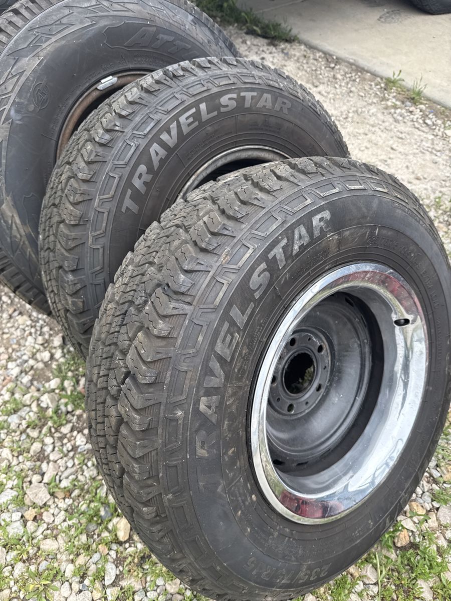Nice tires with five lug GM wheels fit half ton tr