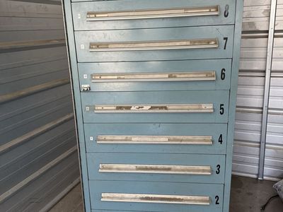 Stanley Vidmar 9-Drawer Industrial Tool / Parts Cabinet w/ Dividers