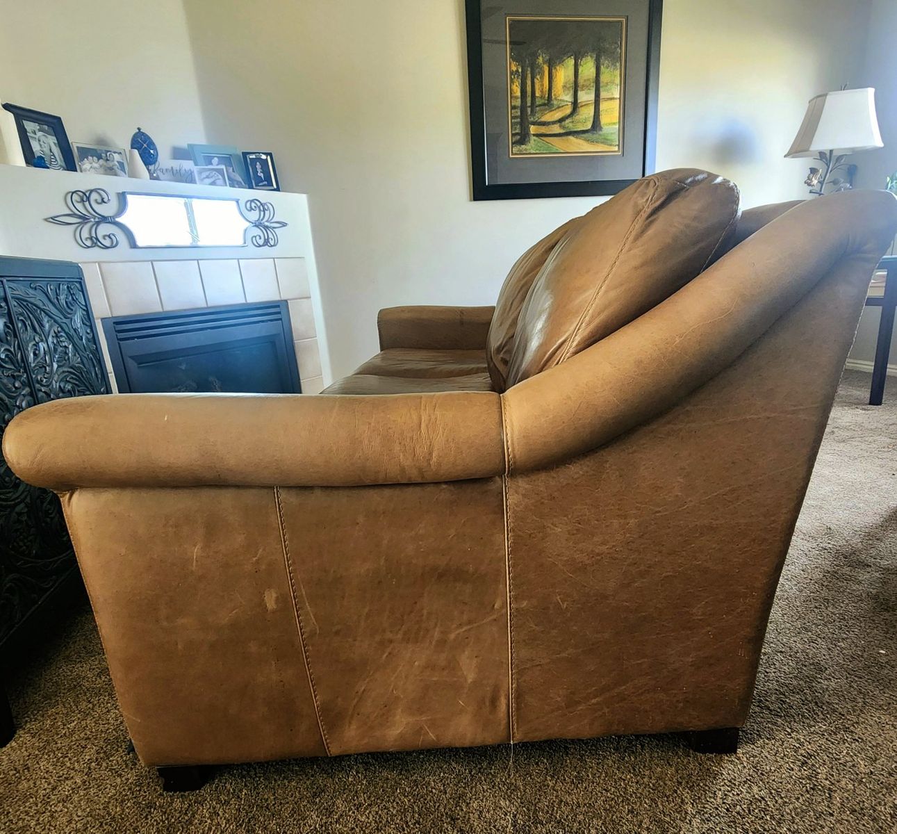 beautiful leather sofa