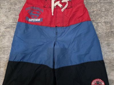 Boys Superman swimming trunks size 10