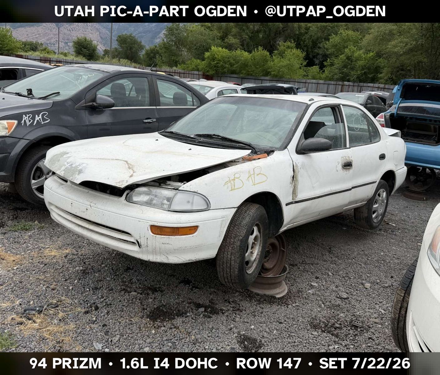 New Arrival - 1994 Geo Prizm Parts - UTPAP Ogden