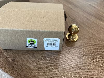 Rejuvenation unlacquered brass knobs