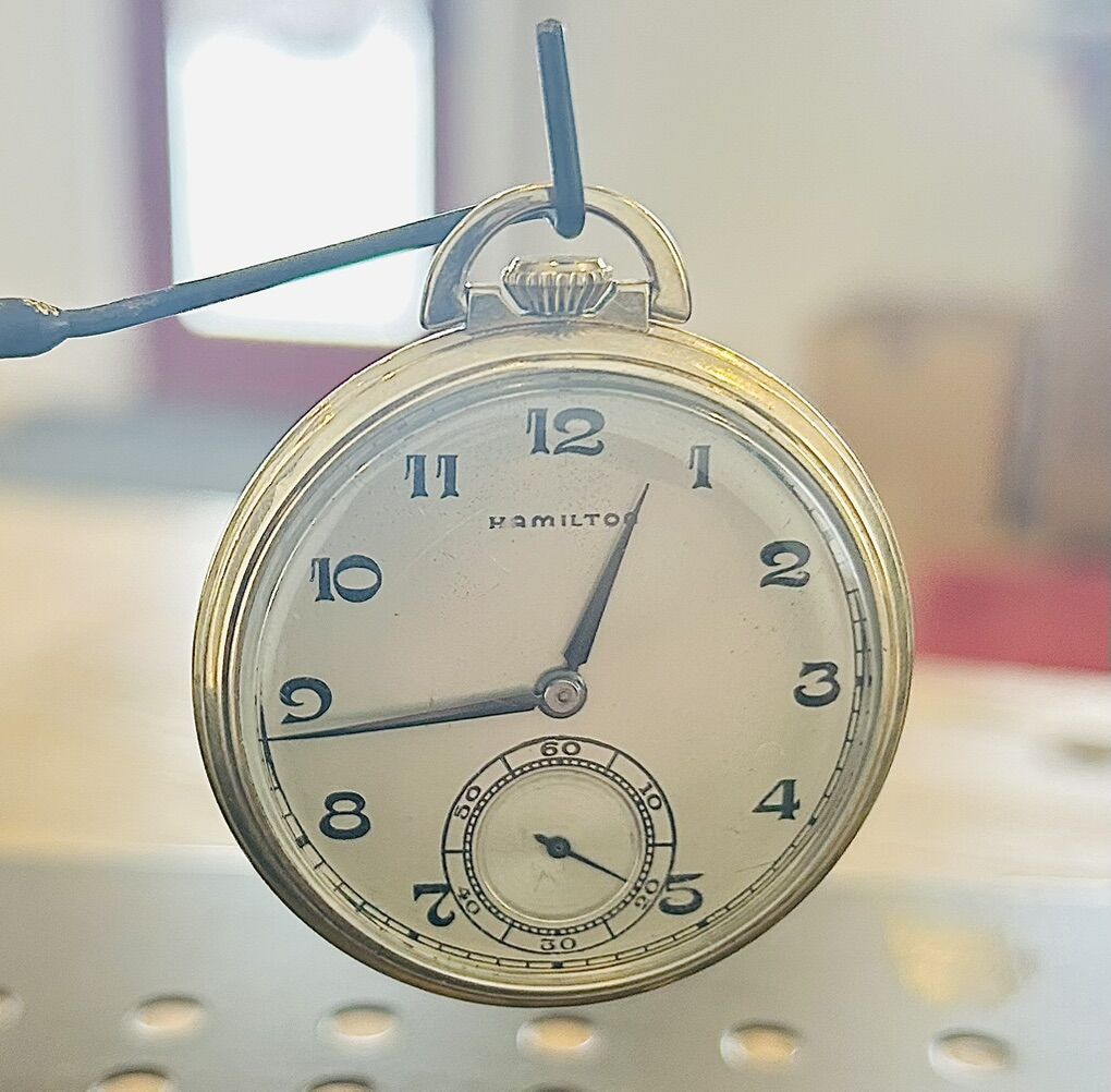 Hamilton Pocket Watch 14k Gold Wristwatch Works