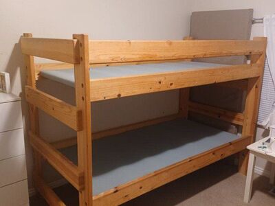 Wooden bunk bed frame for sale