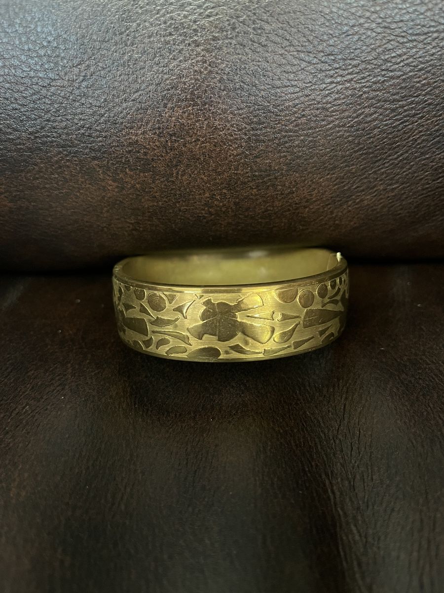 Brass Bangle/Bracelet - Gold Colored - 1920's