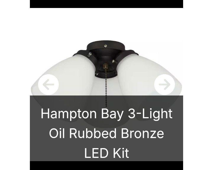 3 Light LED Ceiling Fan Light Fixture (NEW)