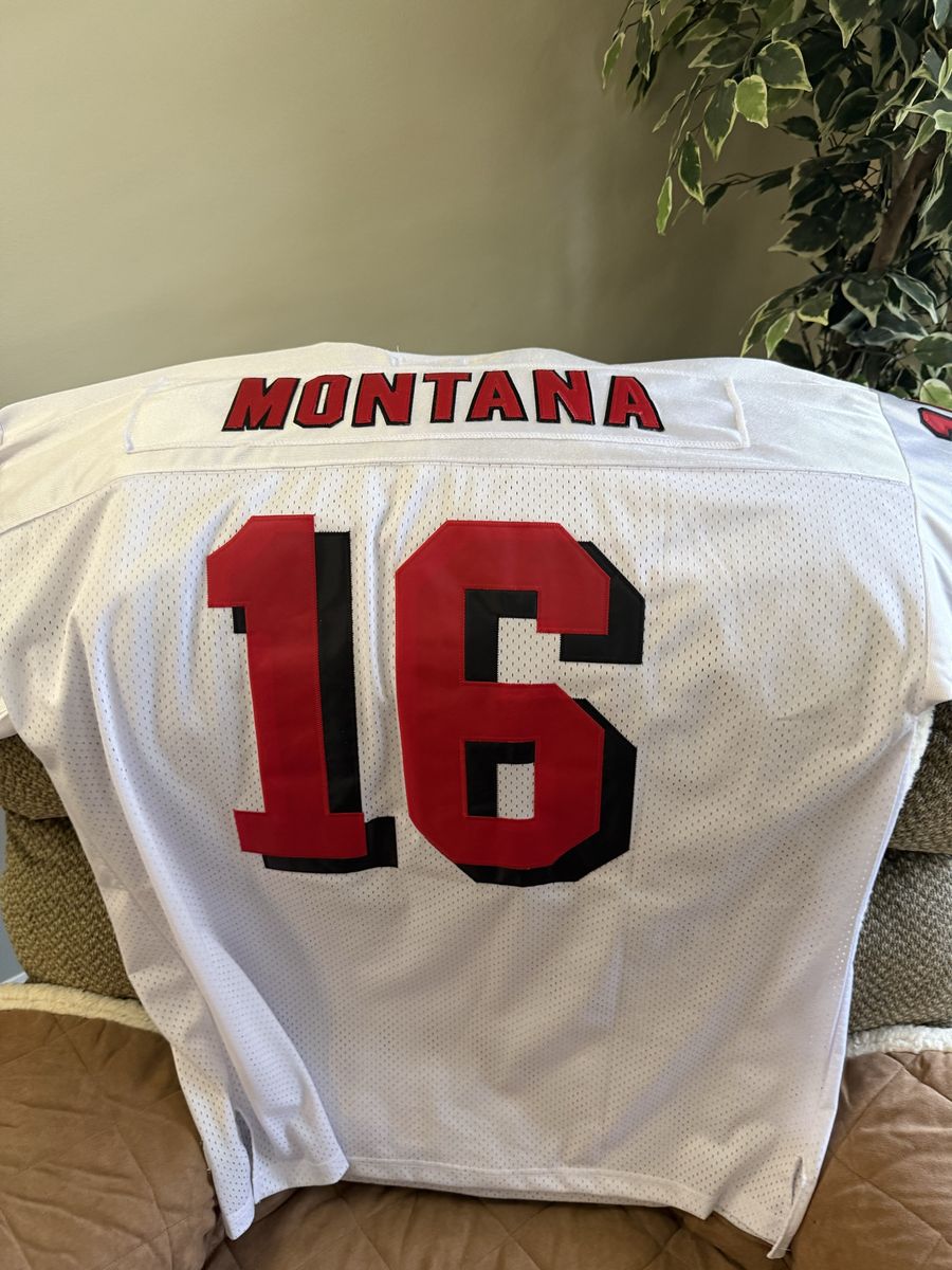 Jeff Hamilton Joe Montana San Francisco 49ers Jersey Size 4XL 60