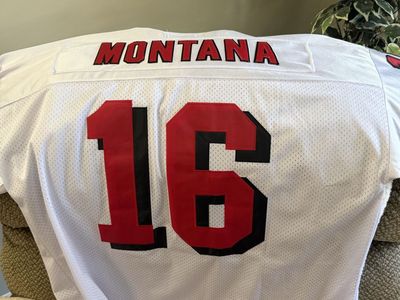 Jeff Hamilton Joe Montana San Francisco 49ers Jersey Size 4XL 60