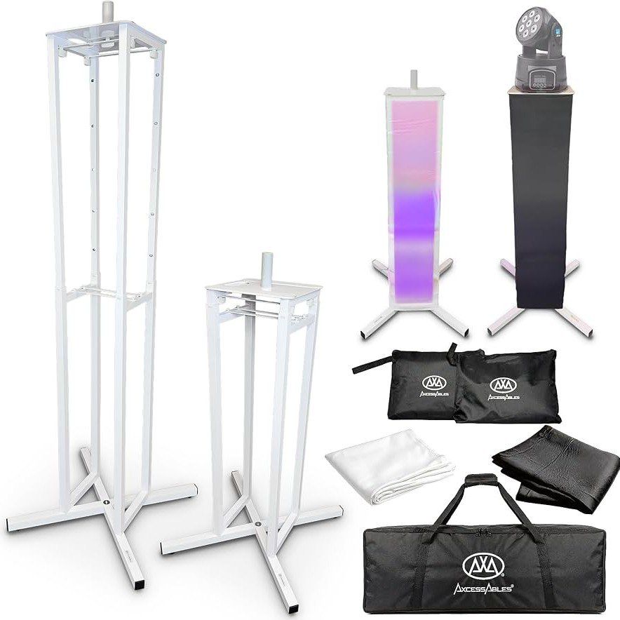 2x ADJUSTABLE COLLAPSIBLE DJ TOTEMS LIGHT STAND