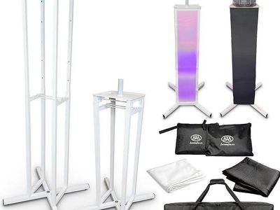 2x ADJUSTABLE COLLAPSIBLE DJ TOTEMS LIGHT STAND