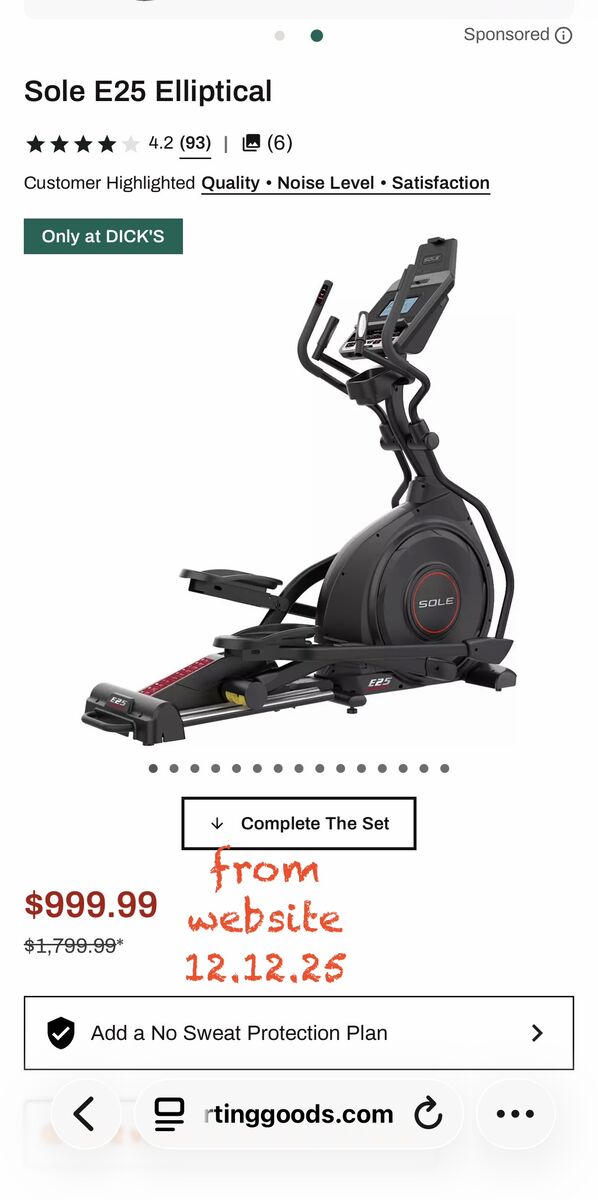 Bowflex Max Trainer M6 Elliptical – Like New