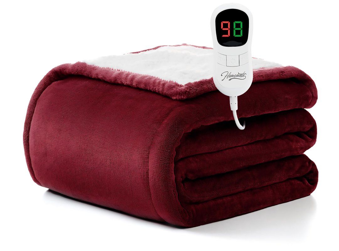 New Heated Blanket / Throw Auto Timer with Auto Off Multiple heat seatings