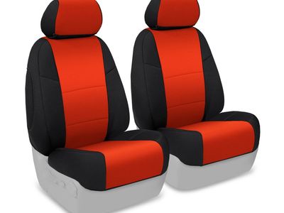 COVERKING CSCF89TT10035 - CR-GRADE NEOPRENE 1ST ROW BLACK & INFERNO ORANGE TOYOTA RAV4 SEAT COVERS-NEW!!!