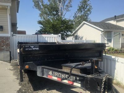 Ironbull 14ft Dump Trailer, ST235/80R16 Tires, Heavy Duty Utility Trailer