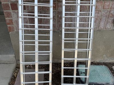 2x Aluminum ATV UTV Motorcycle Loading Ramps, Heavy Duty Folding Design