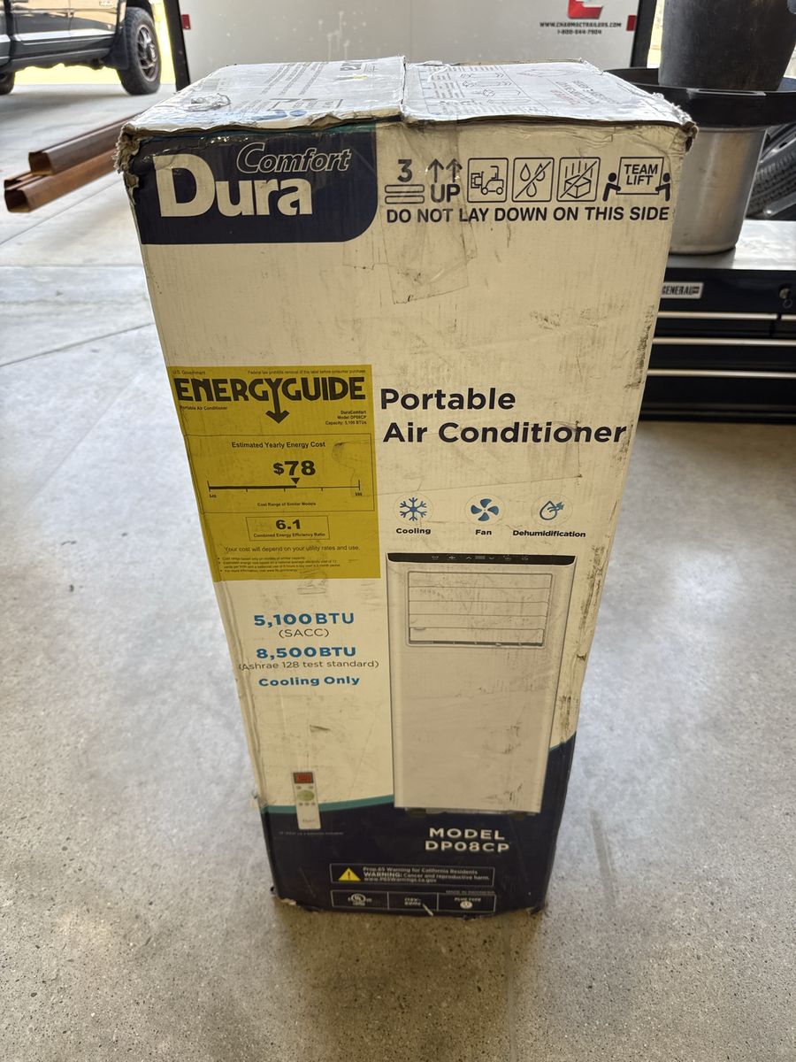 DuraComfort DP08CP Portable Air Conditioner 8500 BTU White