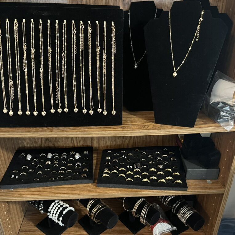 New Rings Bracelets Necklaces Earings Jewlery Gold