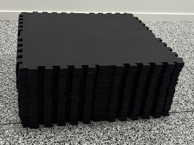 BRAND NEW 33 Interlocking Rubber Gym Mats 30" x 30" 1/4" Thick - Home Gym Flooring ~206 sq ft
