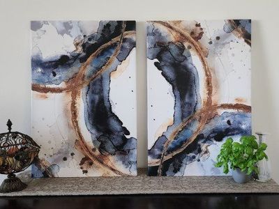 Abstract Canvas Prints - Set of 2 - 24"x36"