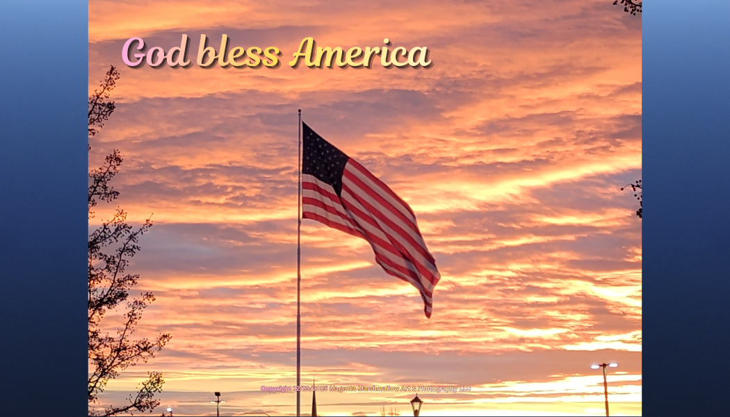 God bless America - canvas print.