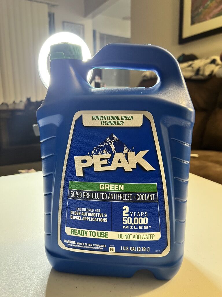 NEW UNOPENED Peak Green 50/50 Antifreeze/ coolant