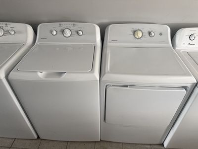 Hotpoint Washer and Dryer Set - White Top Load Washer & Electric Dryer