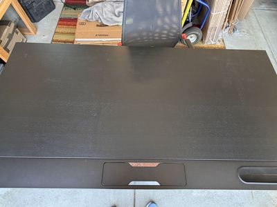 Large Black Ikea Office Desk & Chair