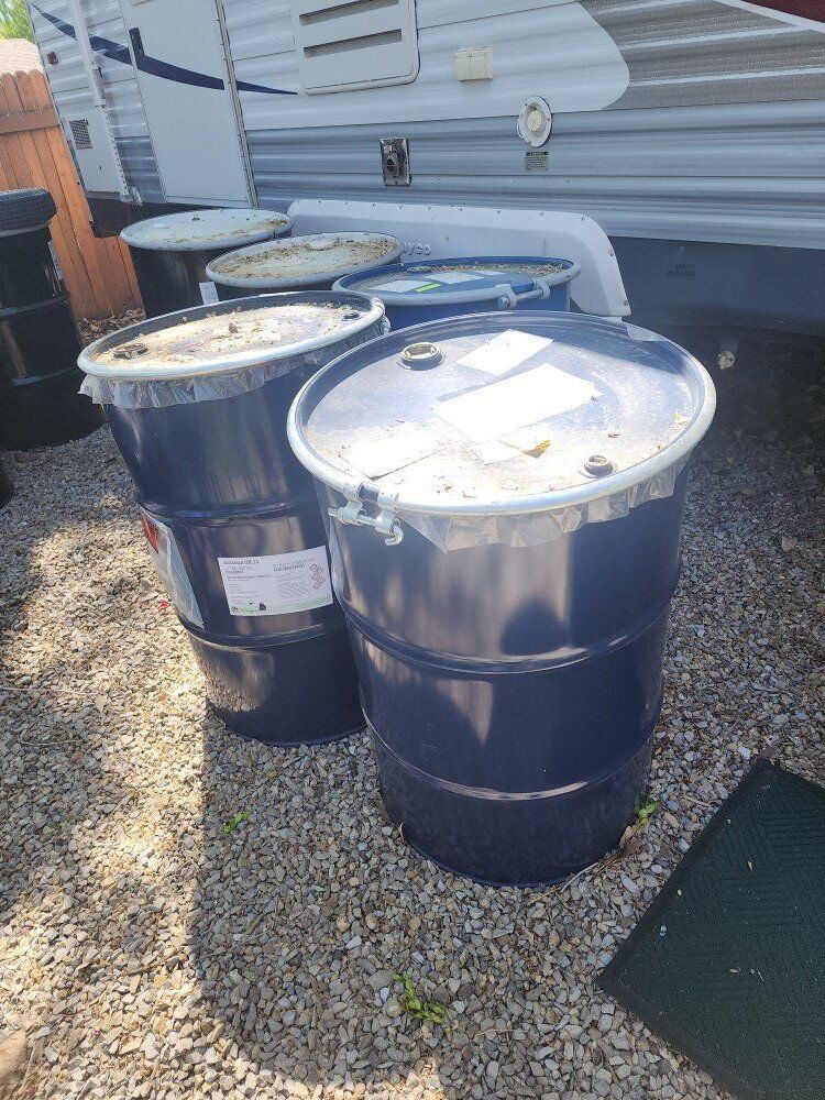 55gl open top metal drums