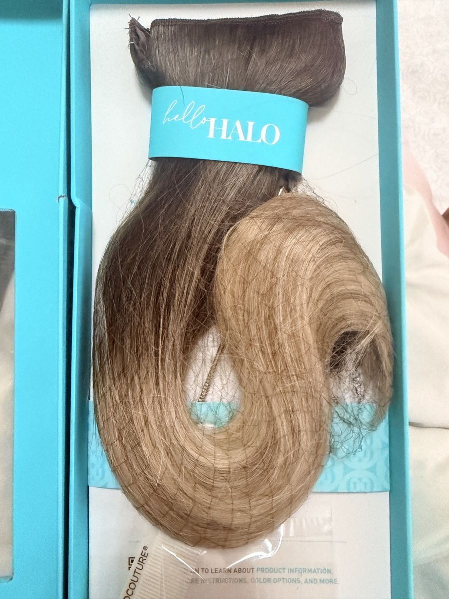 New Halo Couture Balayage Original Halo Hair Extensions 16" Ombre Dark Brown to Blonde