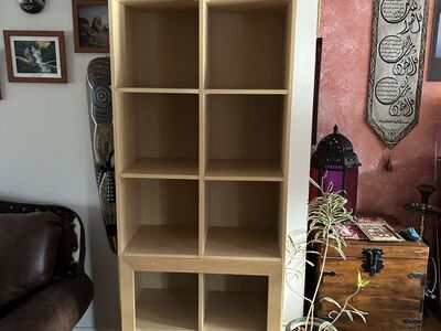 Side by side bookcase w/glass door front Ikea