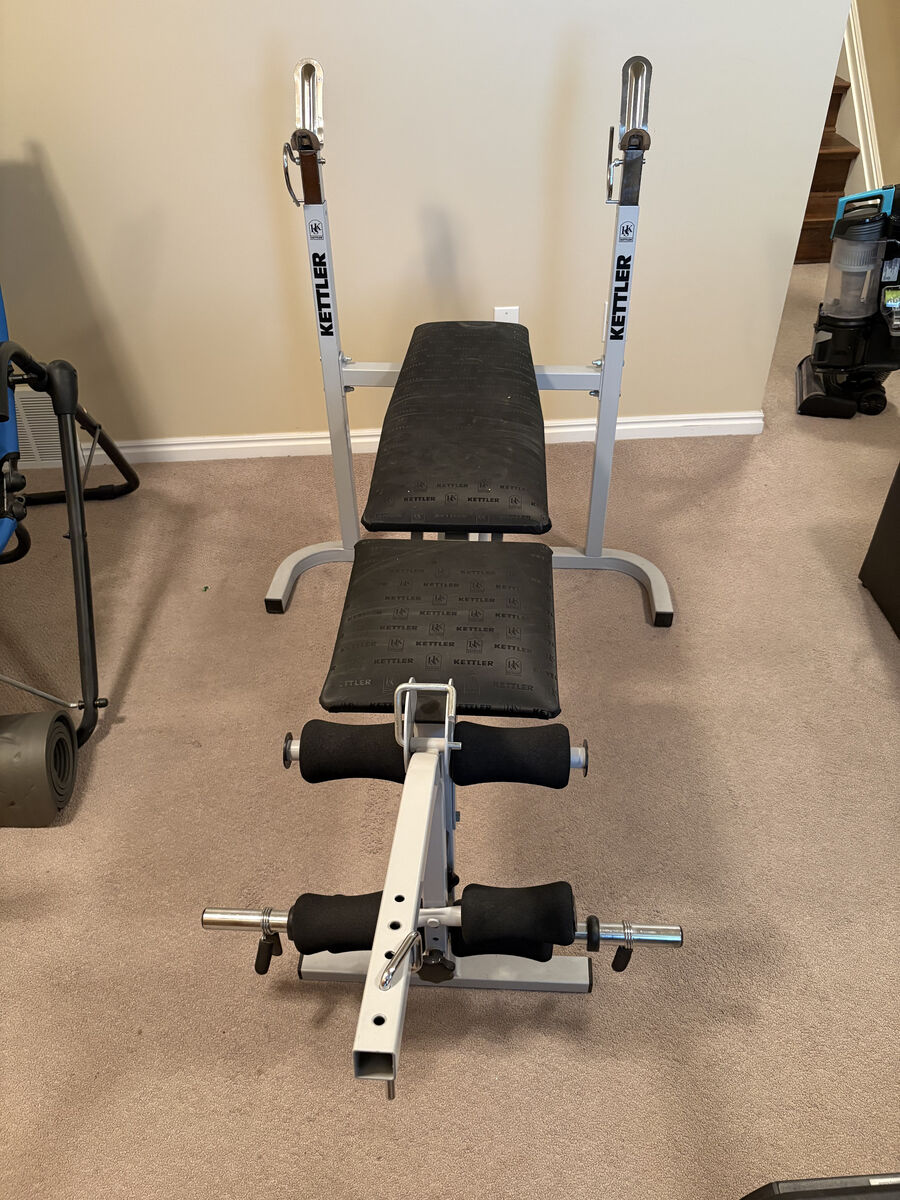 Weight Bench with 2 each 30lb dumbbells
