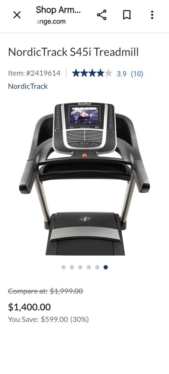 NordicTrack S45i Treadmill OBO