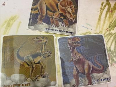 SmileMakers Dinosaur Stickers - Triceratops, Raptor, T-Rex (3-Pack)