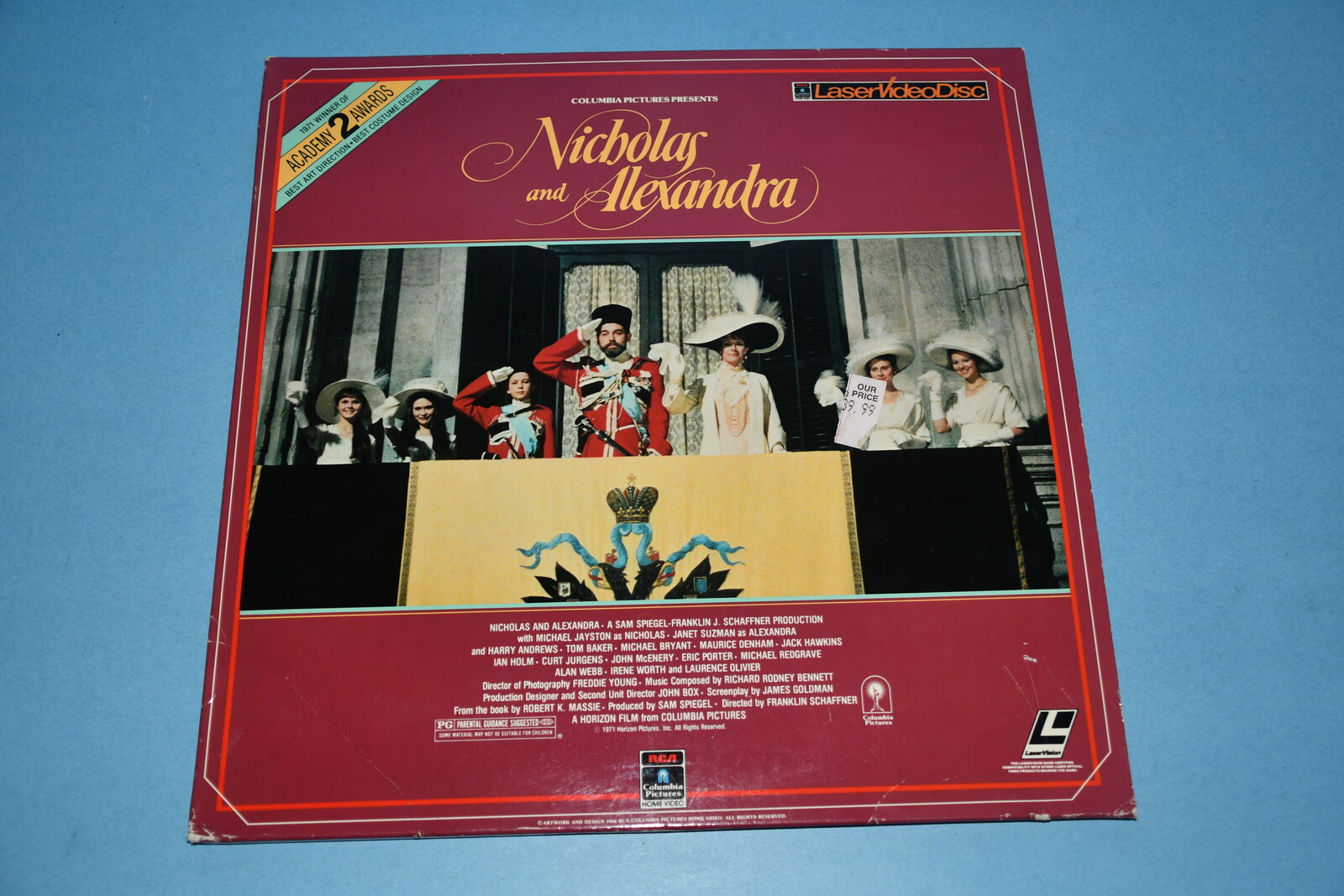 VINTAGE "NICHOLAS & ALEXANDRA" LASER DISC ~ 2 LASER DISCS