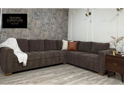 MODERN BROWN SECTIONAL WE OFFER DELIVERY