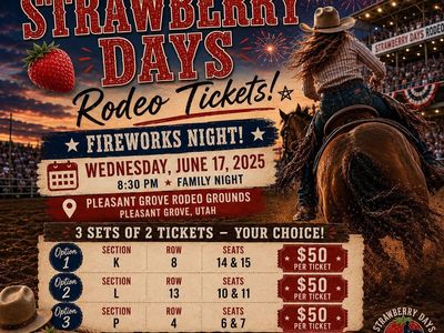 Strawberry Days Rodeo Tickets - June 17, 2025 - Fireworks Night