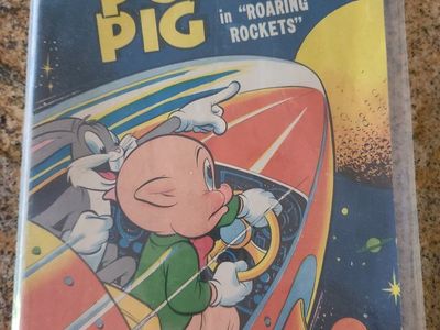 Vintage Porky Pig in Roaring Rockets Comic Book