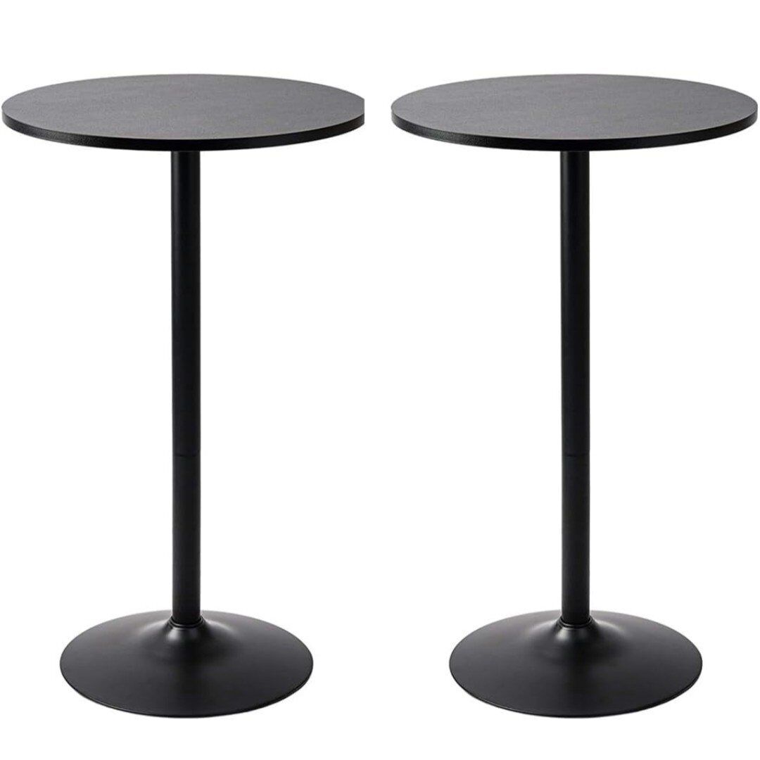 2 Cocktail Bistro Round Highboy Tables + 4 Covers