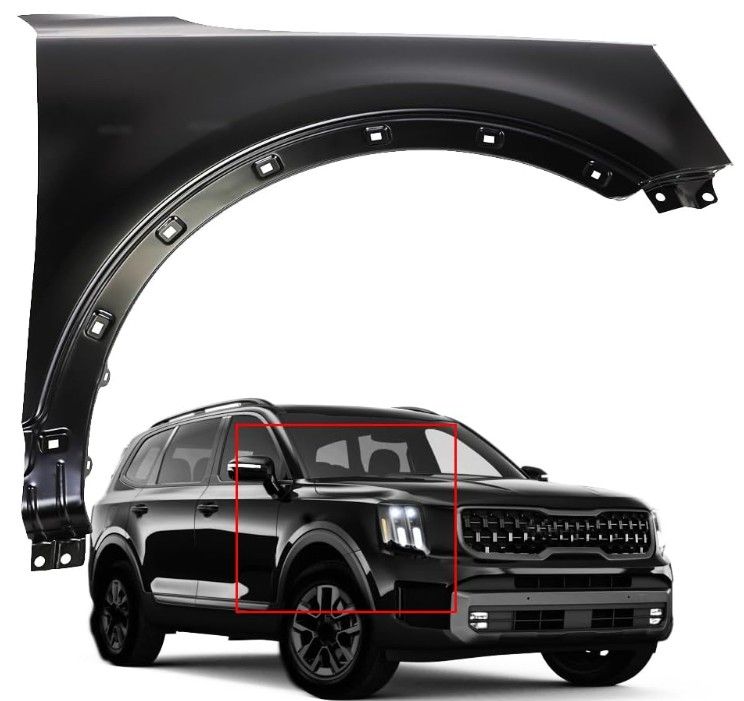 Brand New - Front Right RH Passenger Side Fender Compatible with 2020 - 2025 Kia Telluride