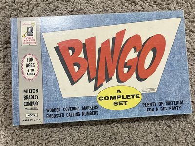 Milton Bradley 1960 Bingo